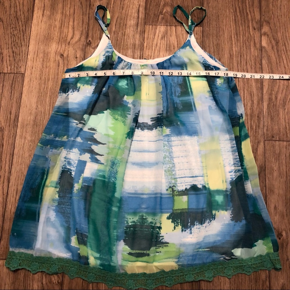 Paradise Blue, Green & White Tunic Tank - Picture 9 of 12